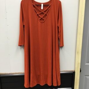 Elegant Orange Women's Dress